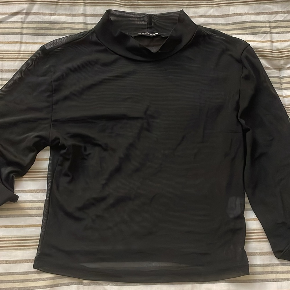 Mesh see through crop top